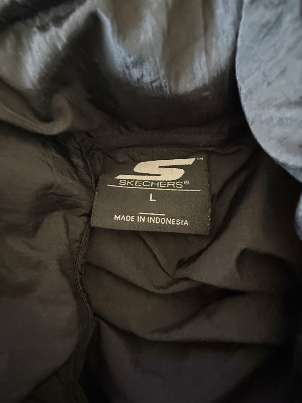 Skechers Black Lightweight Zip-Up Windbreaker Coat - large - Picture 2 of 4